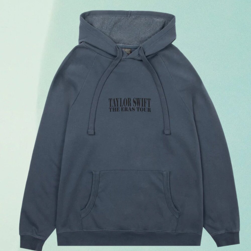 Taylor Swift The Eras II Tour Washed Blue Hoodie - Size Large - NWT